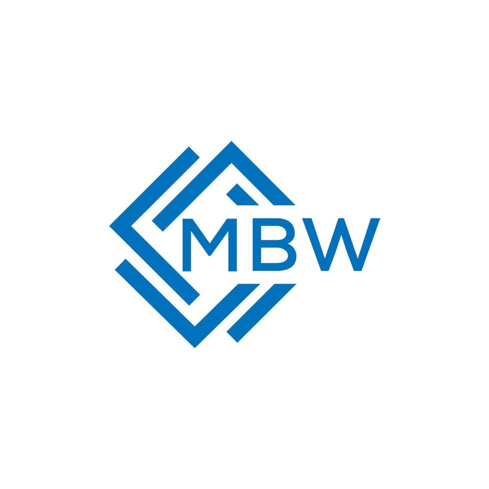 mbw letra logo diseño en blanco antecedentes. mbw creativo circulo letra logo concepto. mbw letra diseño. vector