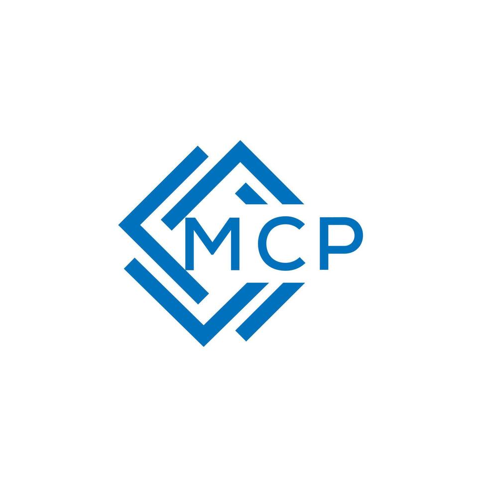MCP letter logo design on white background. MCP creative circle letter