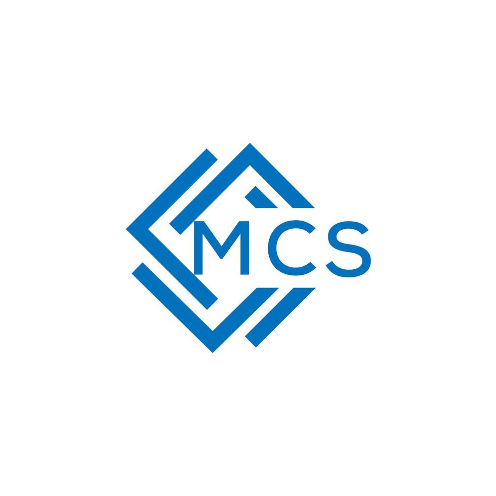 MCS letter logo design on white background. MCS creative circle letter logo concept. MCS letter design. vector