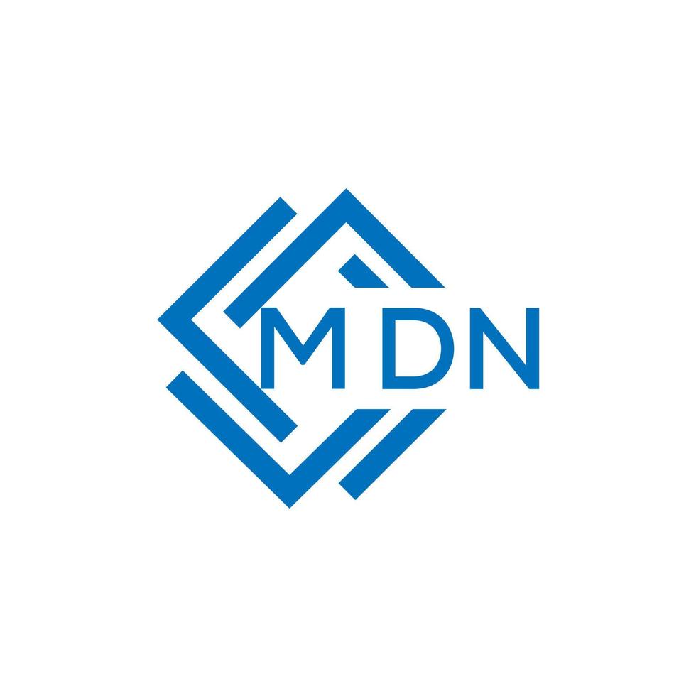 mdn letra logo diseño en blanco antecedentes. mdn creativo circulo letra logo concepto. mdn letra diseño. vector