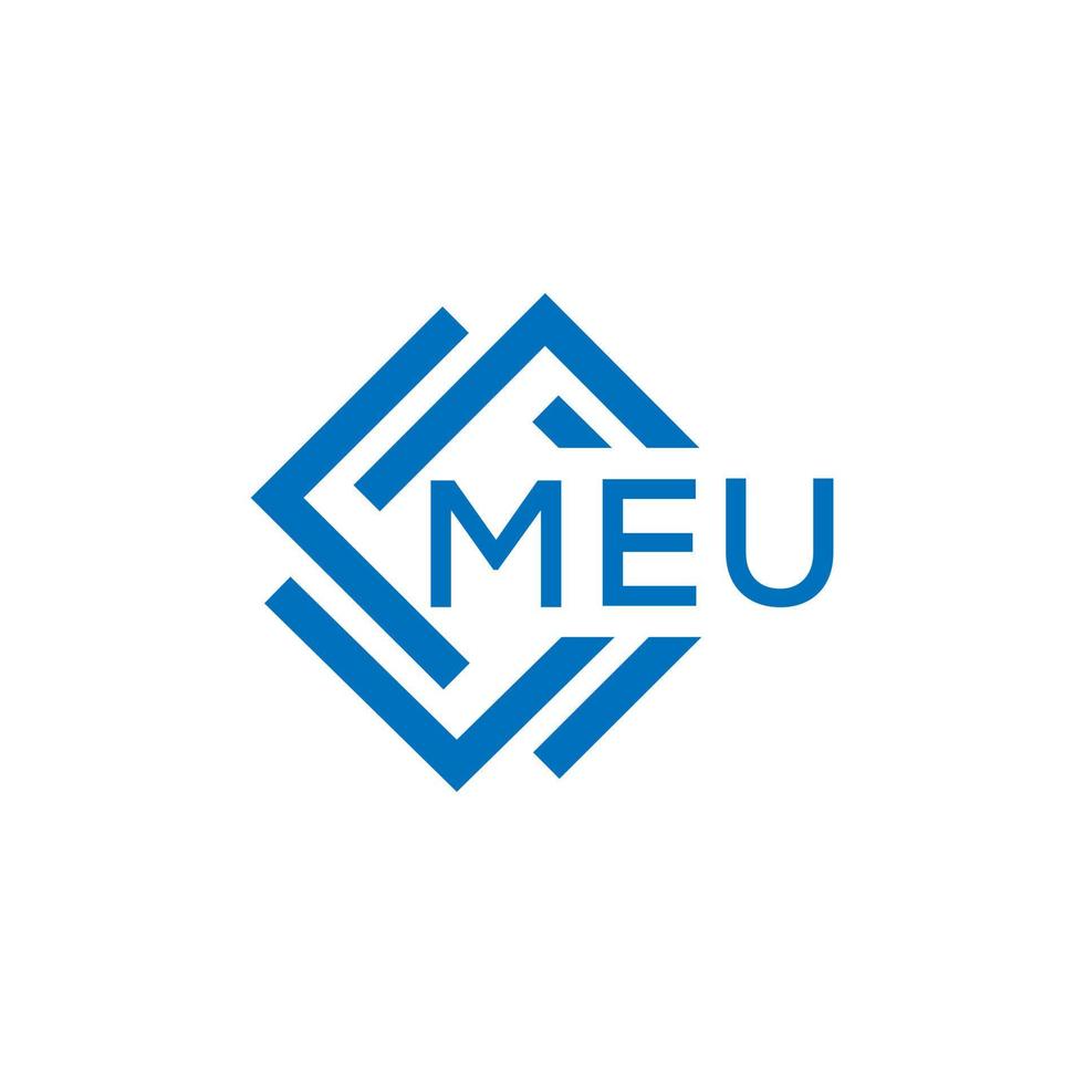 MEU letter logo design on white background. MEU creative circle letter logo concept. MEU letter design. vector