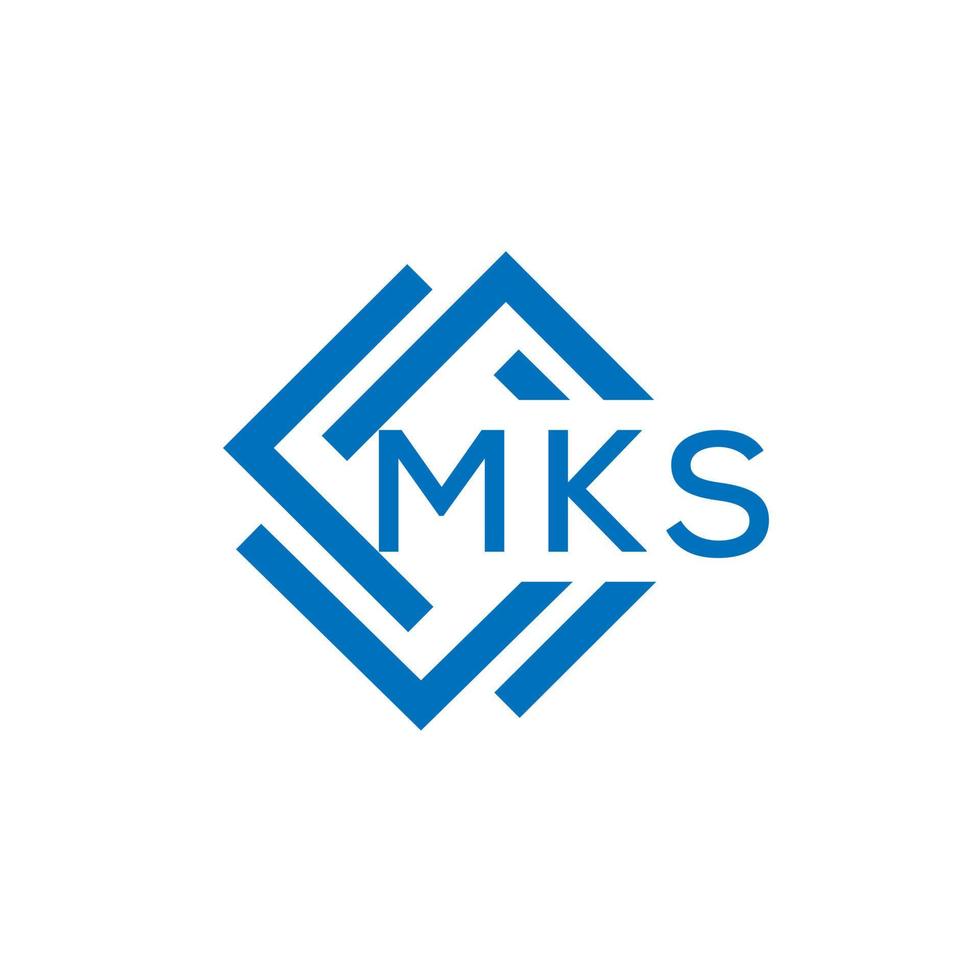 mks letra logo diseño en blanco antecedentes. mks creativo circulo letra logo concepto. mks letra diseño. vector