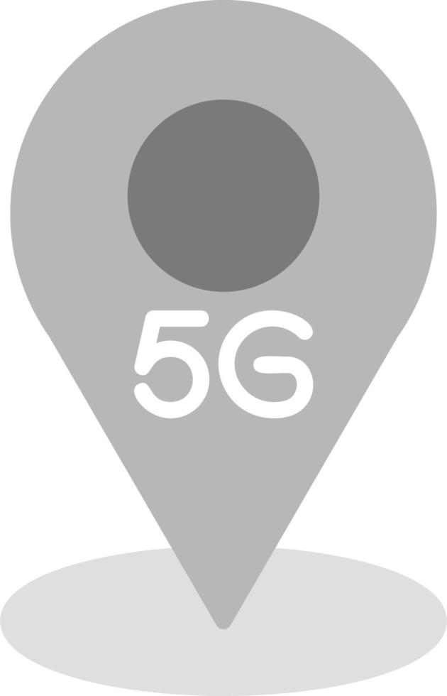 5g ubicación vector icono