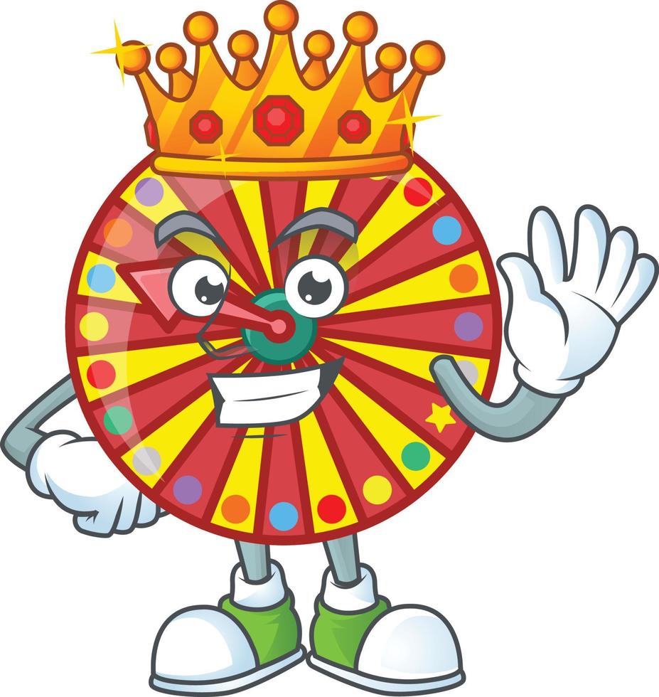 Wheel fortune mascot icon design vector