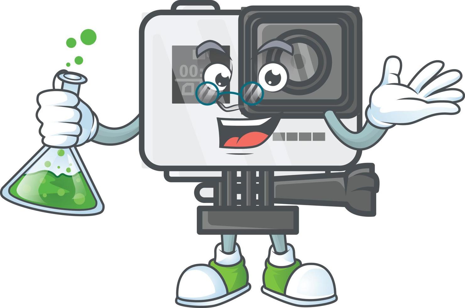 Action camera mascot icon design vector