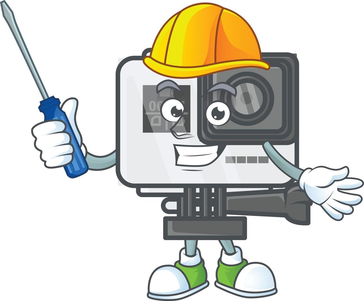 Action camera mascot icon design vector