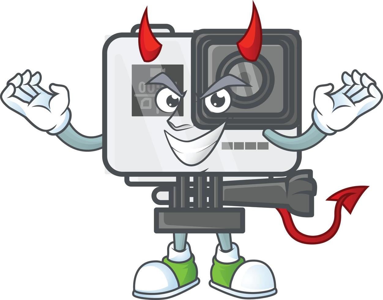 Action camera mascot icon design vector