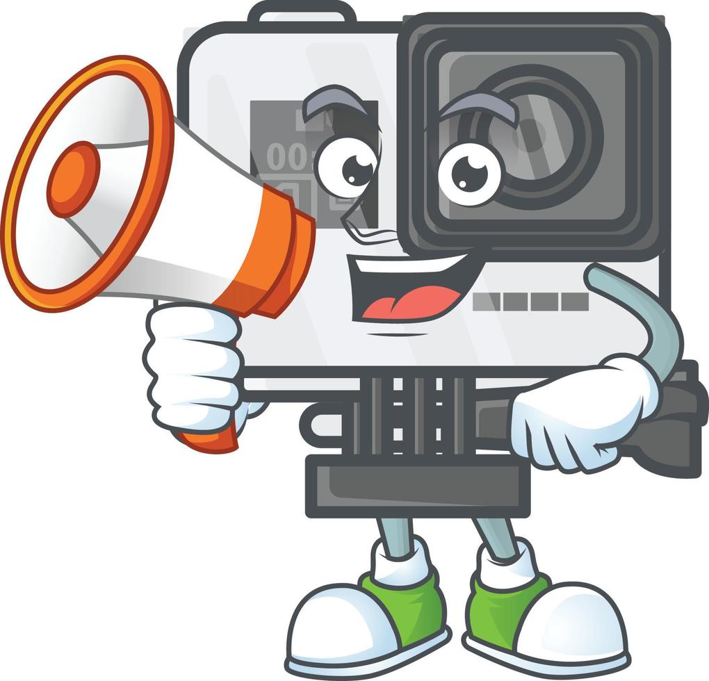 Action camera mascot icon design vector