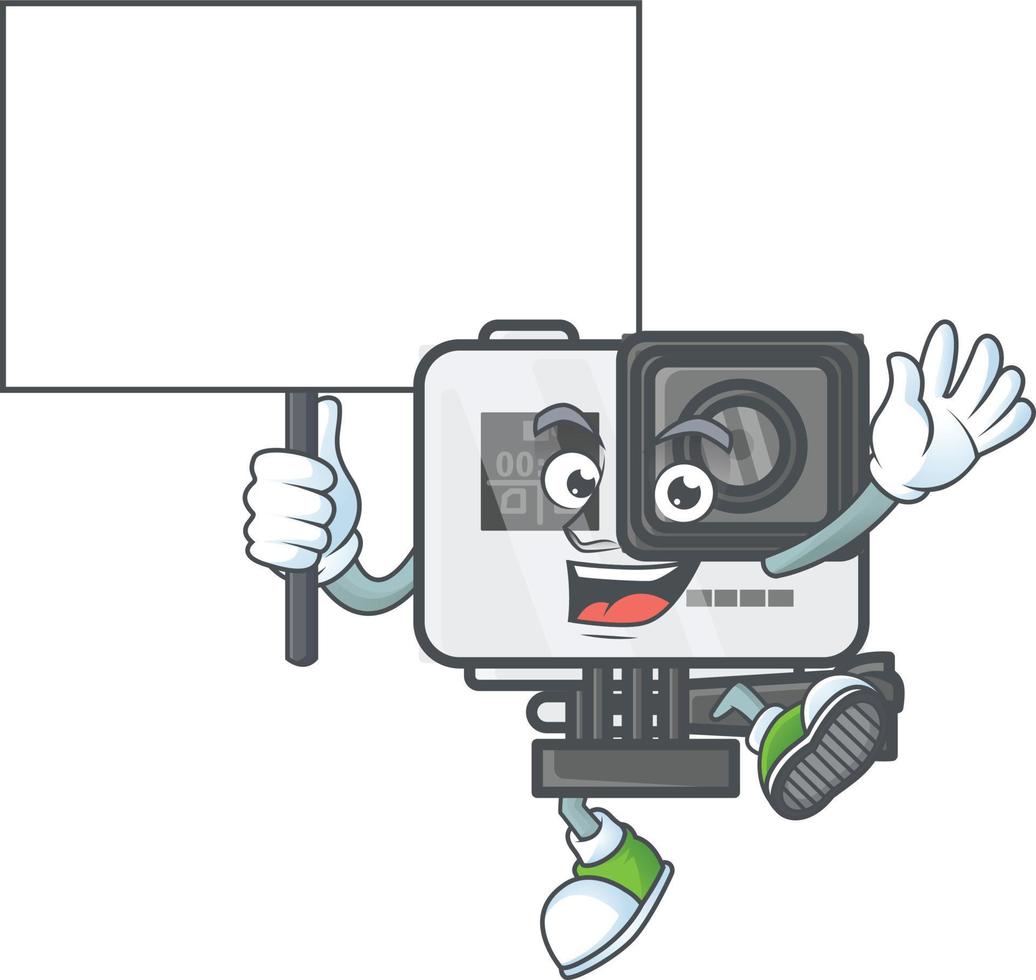Action camera mascot icon design vector