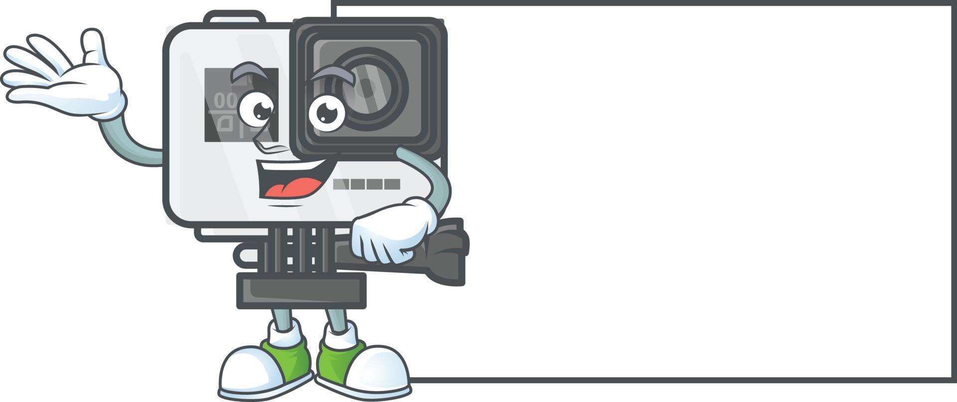 Action camera mascot icon design vector
