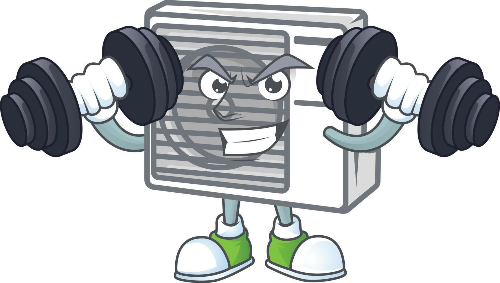 Split air conditioner mascot icon design vector