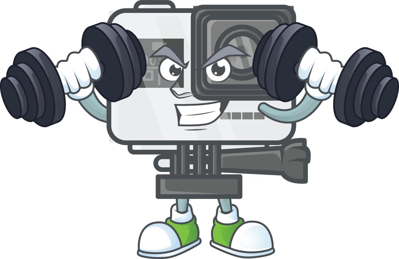 Action camera mascot icon design vector