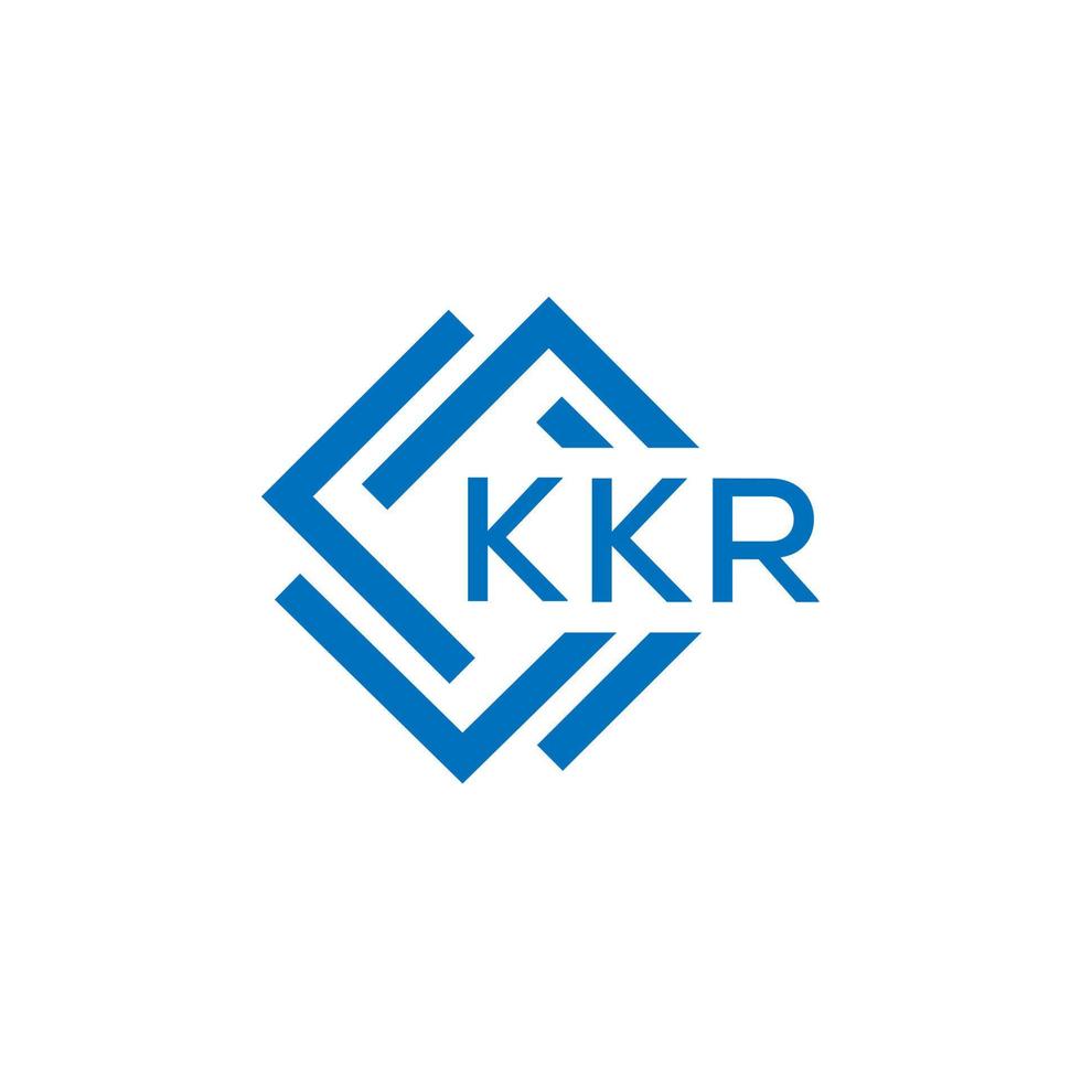 KKR letter logo design on white background. KKR creative circle letter logo concept. KKR letter design. vector