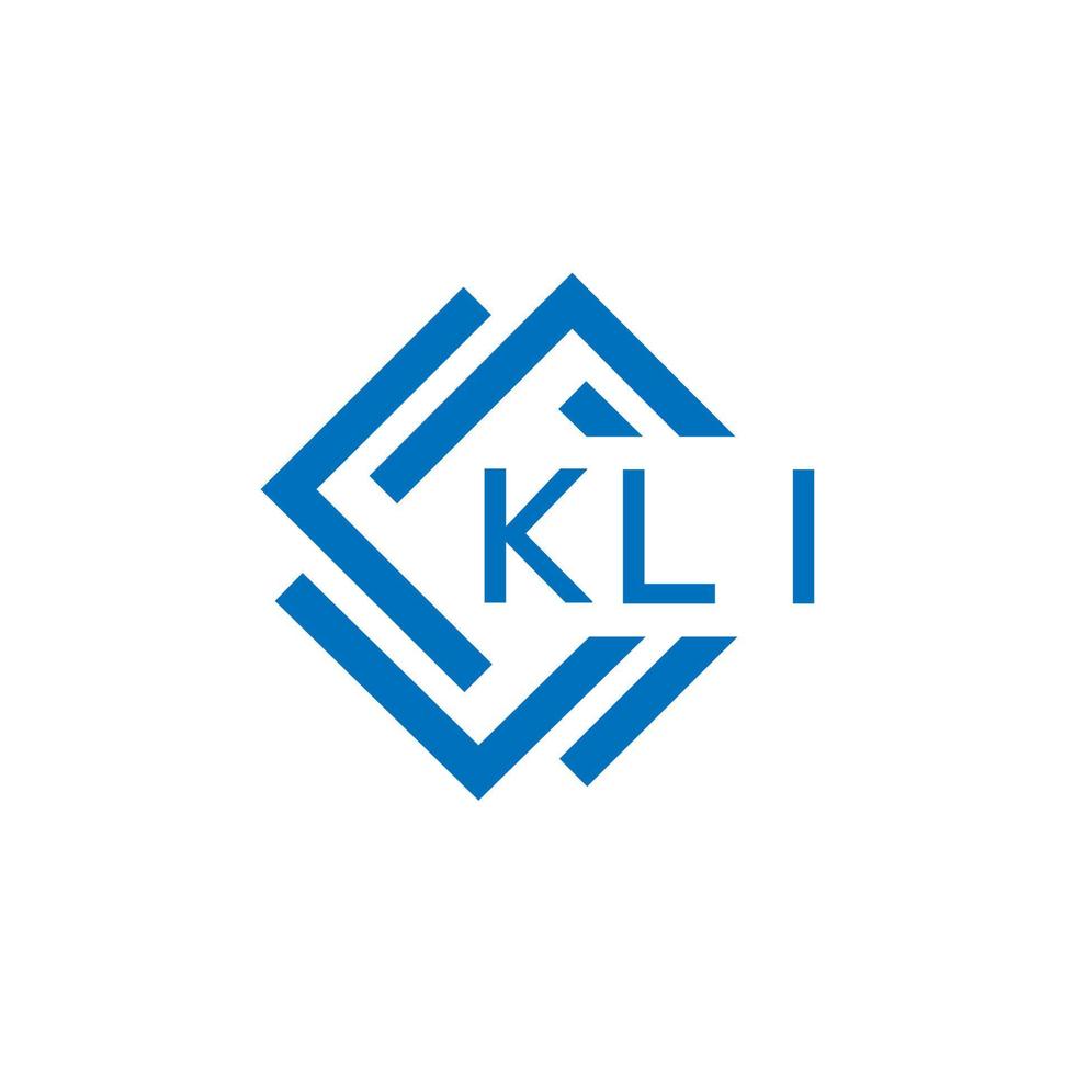 KLI creative circle letter logo concept. KLI letter design.KLI letter logo design on white background. KLI creative circle letter logo concept. KLI letter design. vector