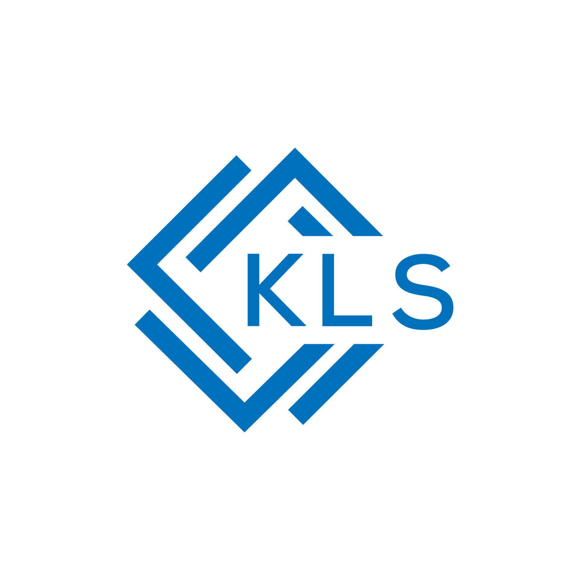KLs letter logo design on white background. KLs creative circle letter