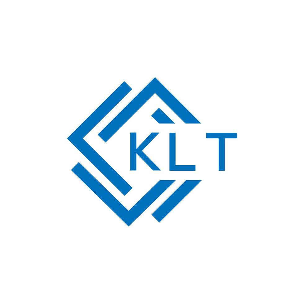 KLT letter logo design on white background. KLT creative circle letter logo concept. KLT letter design. vector