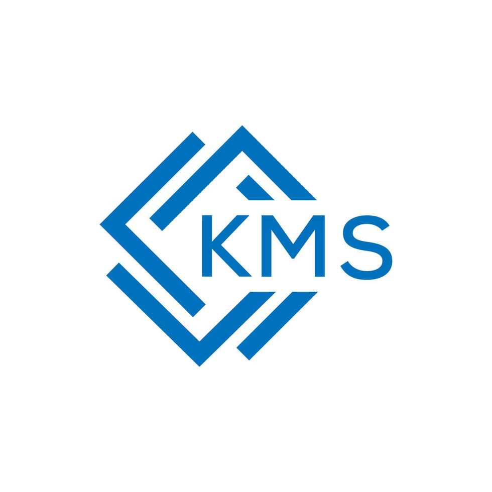 .kms letra logo diseño en blanco antecedentes. kms C vector