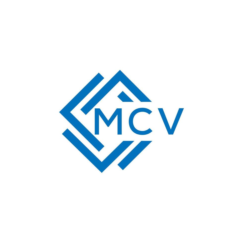 MCV letter logo design on white background. MCV creative circle letter logo concept. MCV letter design. vector