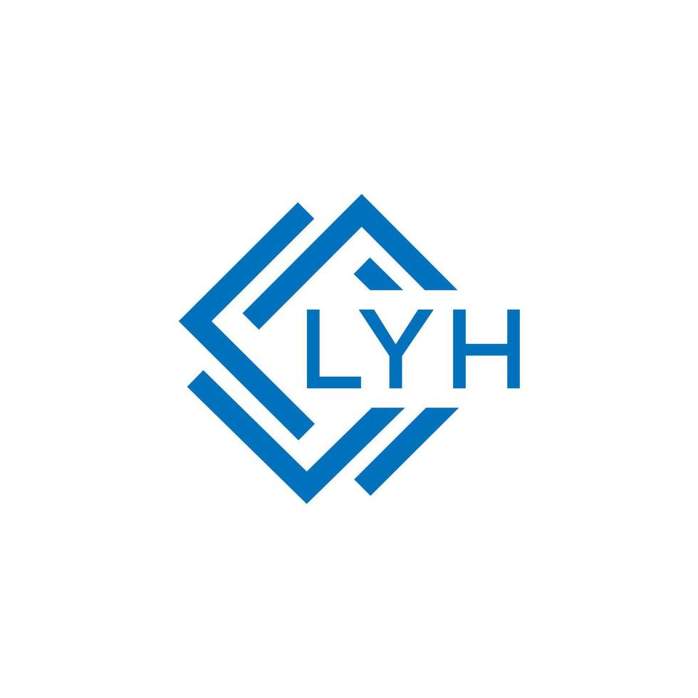 lyh creativo circulo letra logo concepto. lyh letra diseño.lyh letra logo diseño en blanco antecedentes. lyh creativo circulo letra logo concepto. lyh letra diseño. vector