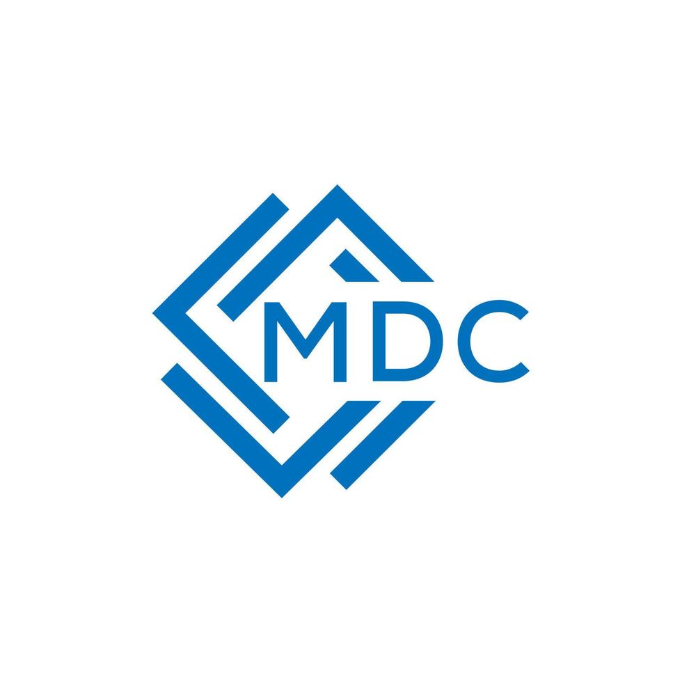 MDC letter logo design on white background. MDC creative circle letter logo concept. MDC letter design. vector