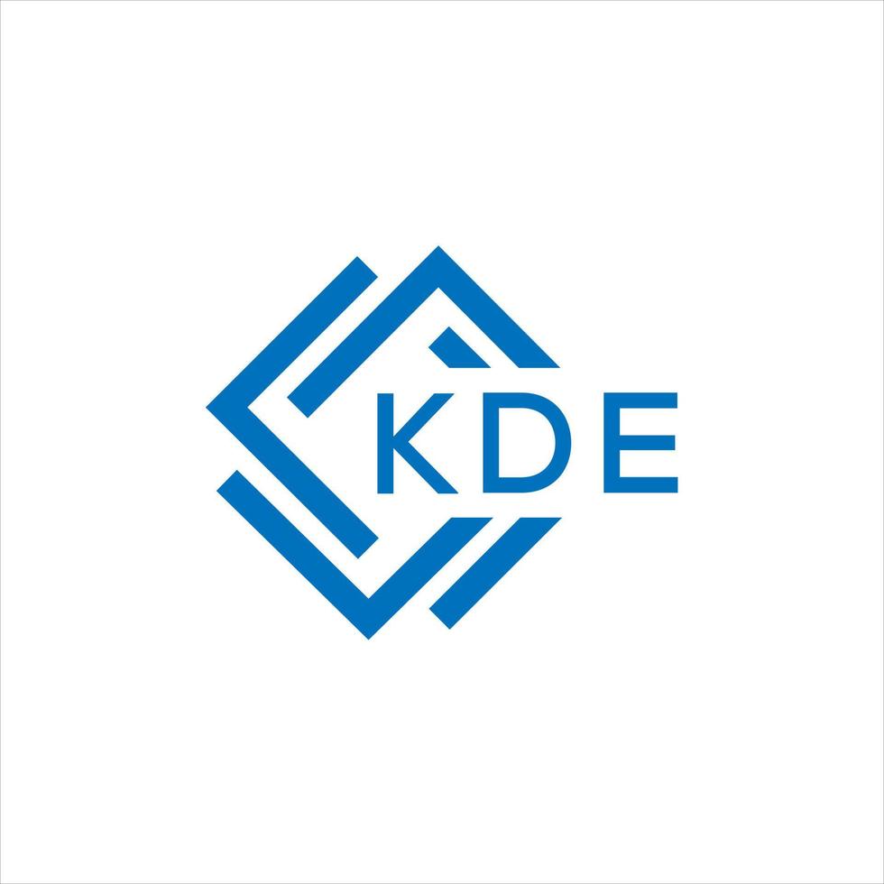 KDE letter logo design on white background. KDE creative circle letter logo concept. KDE letter design. vector