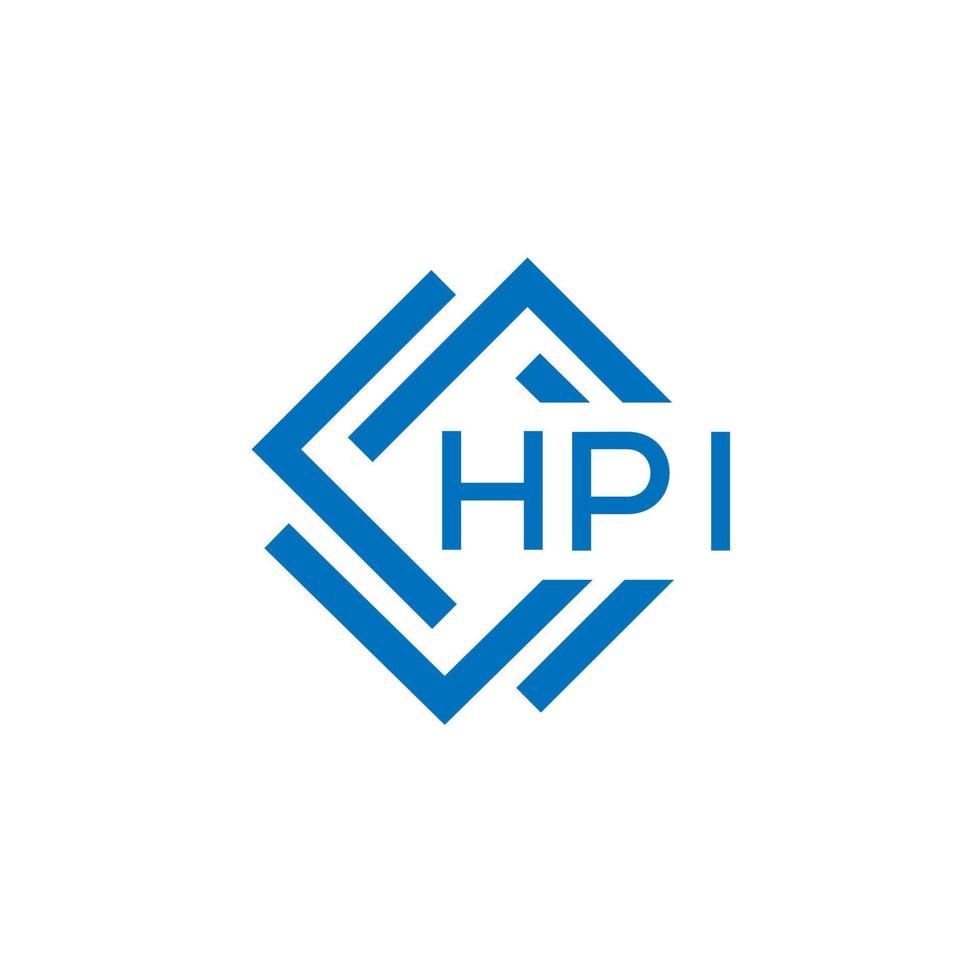 HPI letter logo design on white background. HPI creative  circle letter logo concept. HPI letter design. vector