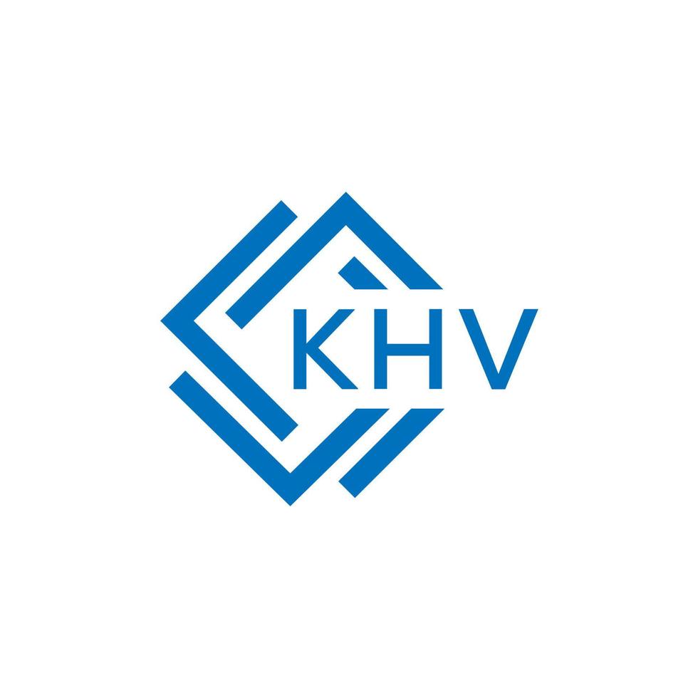 KHV letter logo design on white background. KHV creative circle letter logo concept. KHV letter design. vector