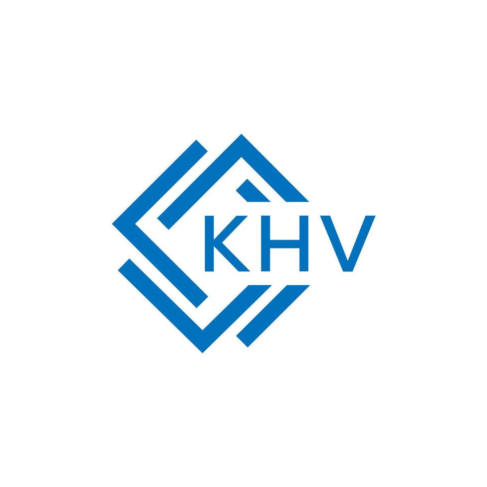 khv letra logo diseño en blanco antecedentes. khv creativo circulo letra logo concepto. khv letra diseño. vector