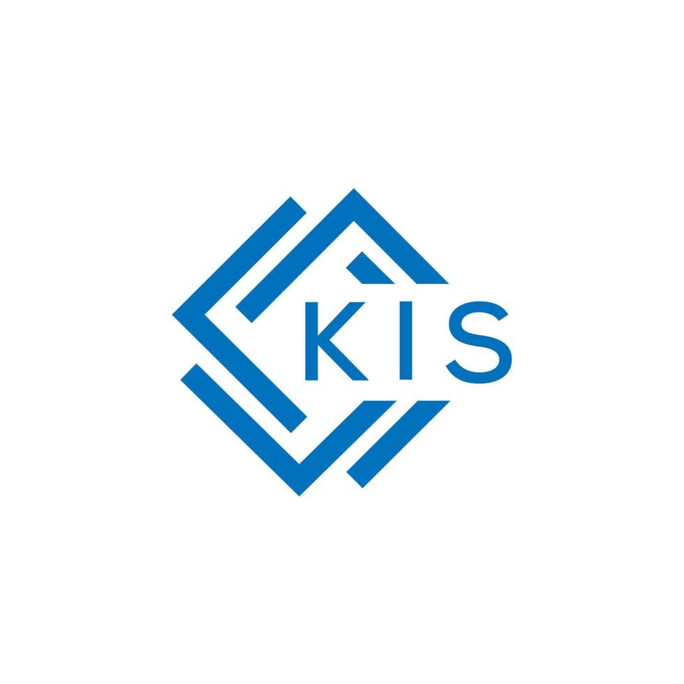 KIS letter logo design on white background. KIS creative circle letter logo concept. KIS letter design. vector