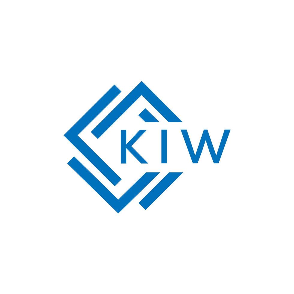 KIW letter logo design on white background. KIW creative circle letter logo concept. KIW letter design. vector