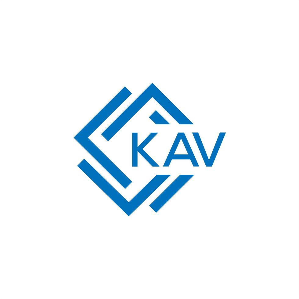 KAV letter logo design on white background. KAV creative circle letter logo concept. KAV letter design. vector