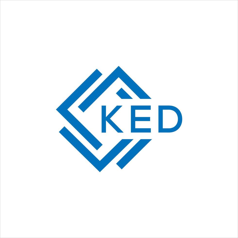 KED letter logo design on white background. KED creative circle letter logo concept. KED letter design. vector