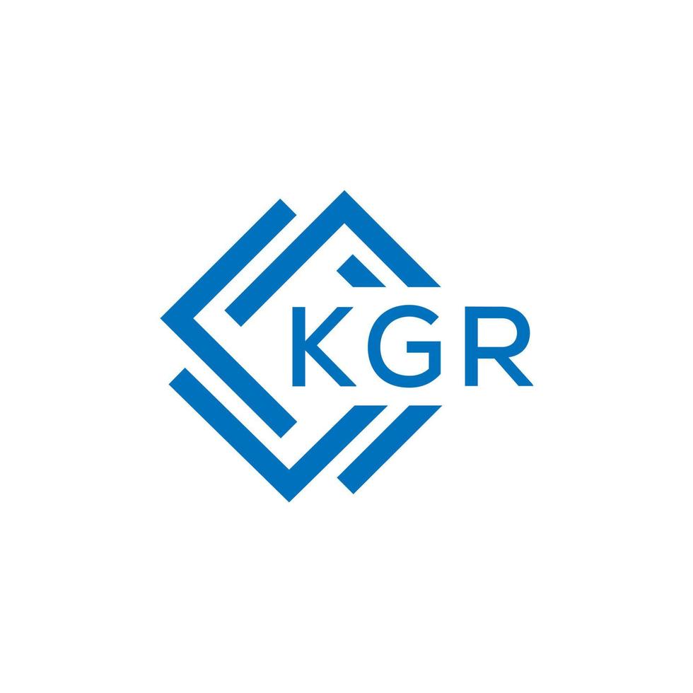 kgr creativo circulo letra logo concepto. kgr letra diseño.kgr letra logo diseño en blanco antecedentes. kgr creativo circulo letra logo concepto. kgr letra diseño. vector