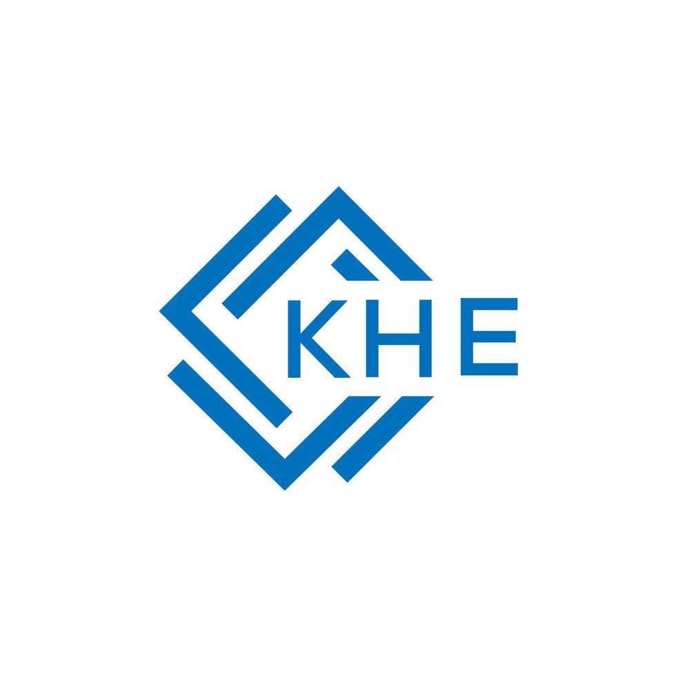 KHE letter logo design on white background. KHE creative circle letter logo concept. KHE letter design. vector