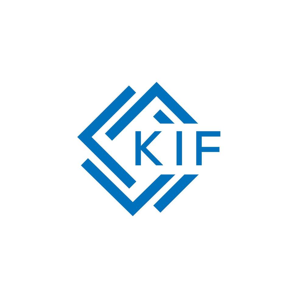 KIF letter logo design on white background. KIF creative circle letter logo concept. KIF letter design. vector