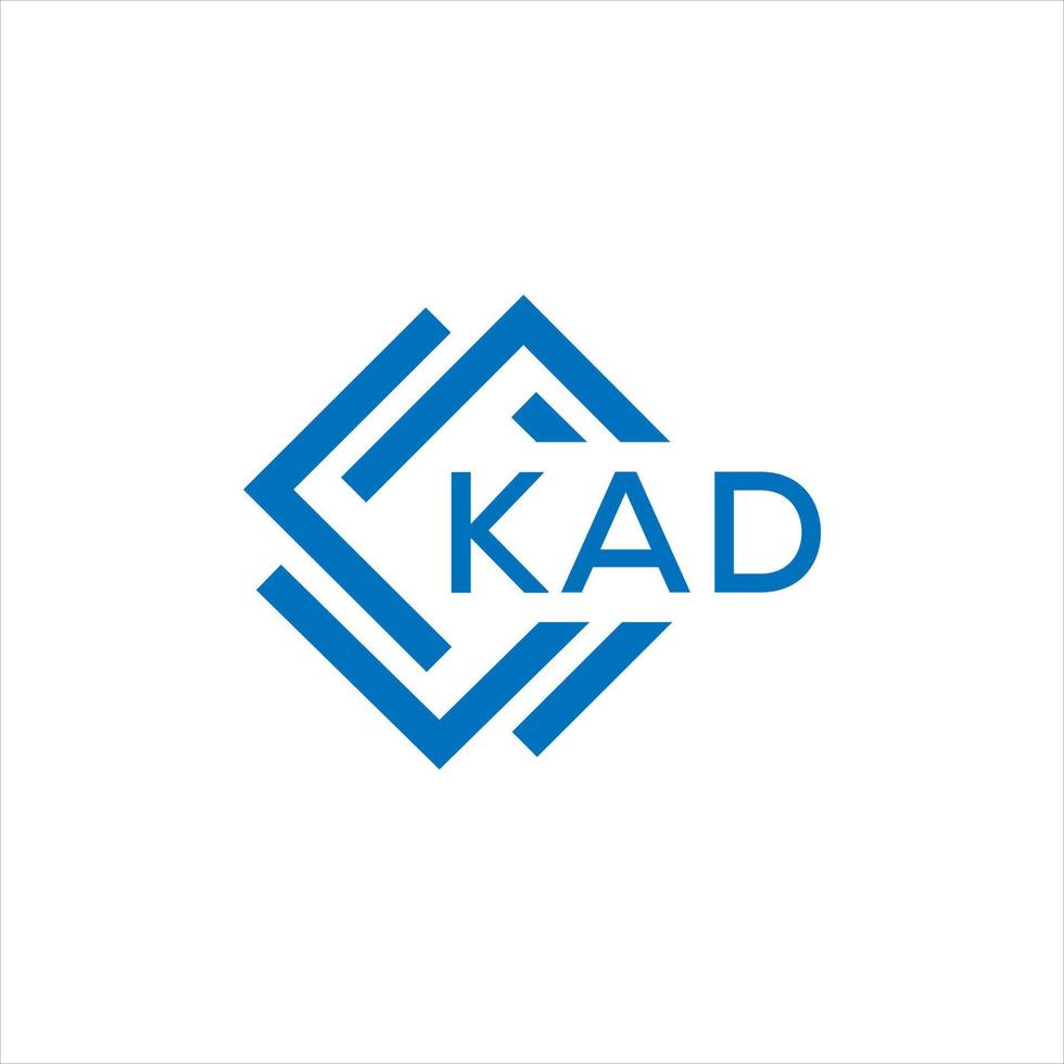 KAD letter logo design on white background. KAD creative circle letter ...