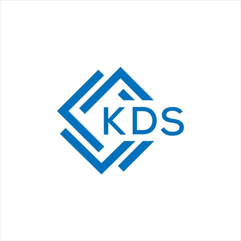 KDS letter logo design on white background. KDS creative circle letter logo concept. KDS letter design. vector