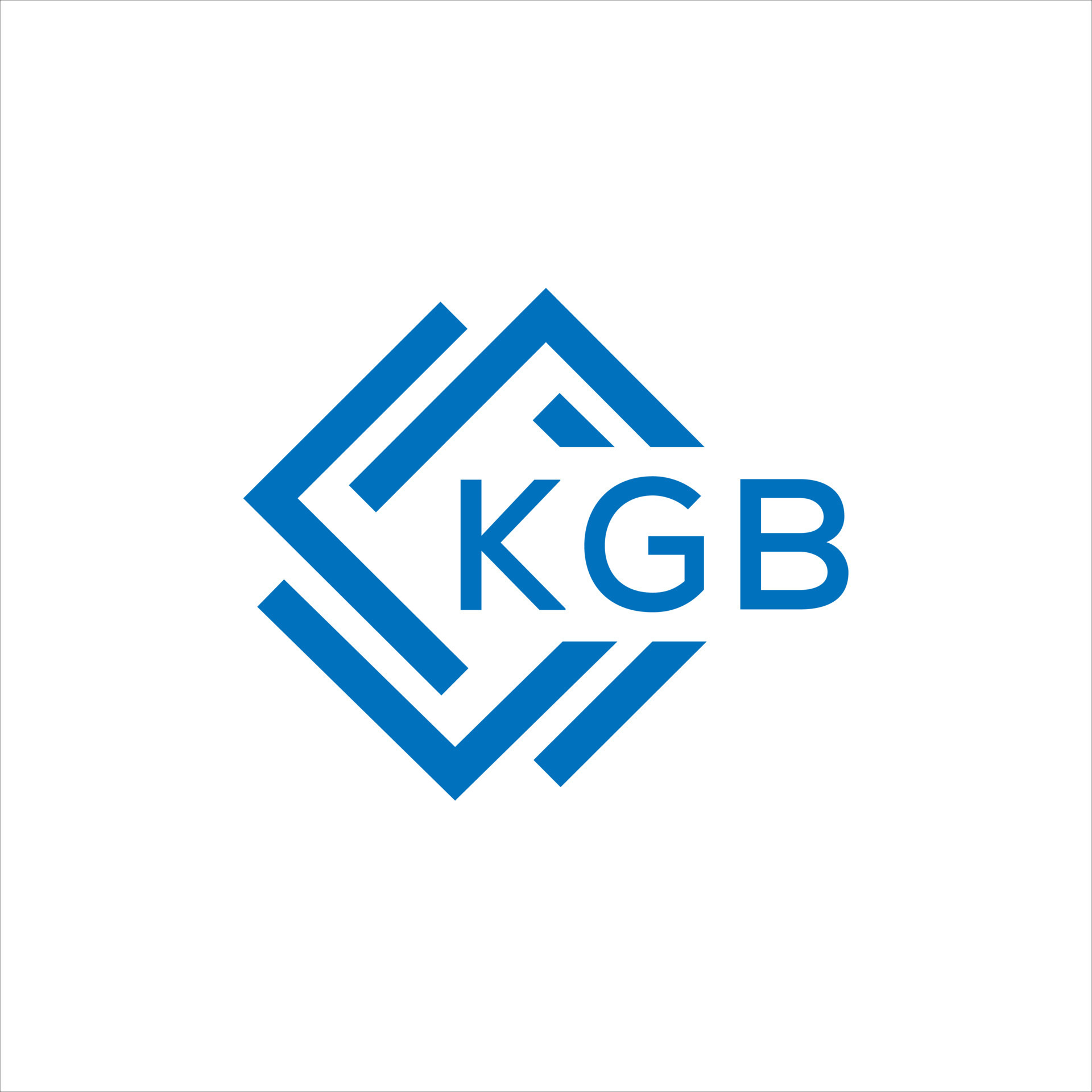 KGB letter logo design on white background. KGB creative circle letter