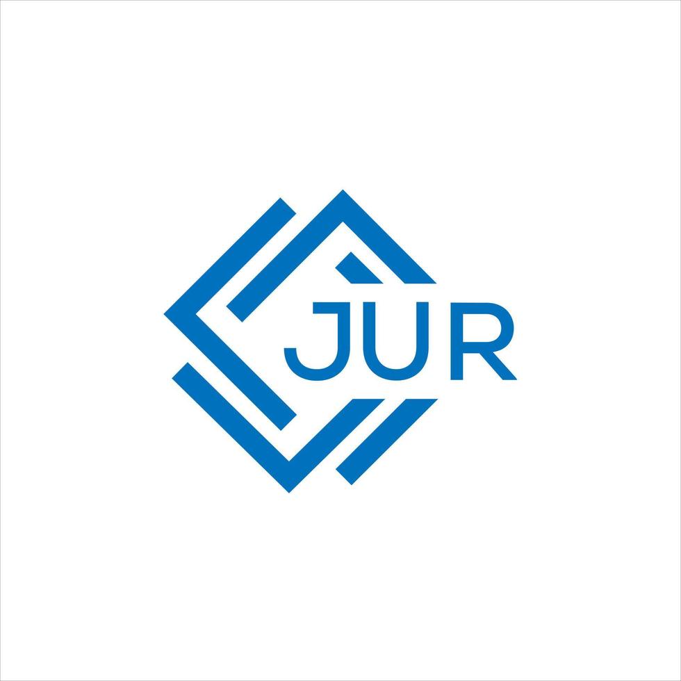 JUR letter design.JUR letter logo design on white background. JUR creative circle letter logo concept. JUR letter design. vector