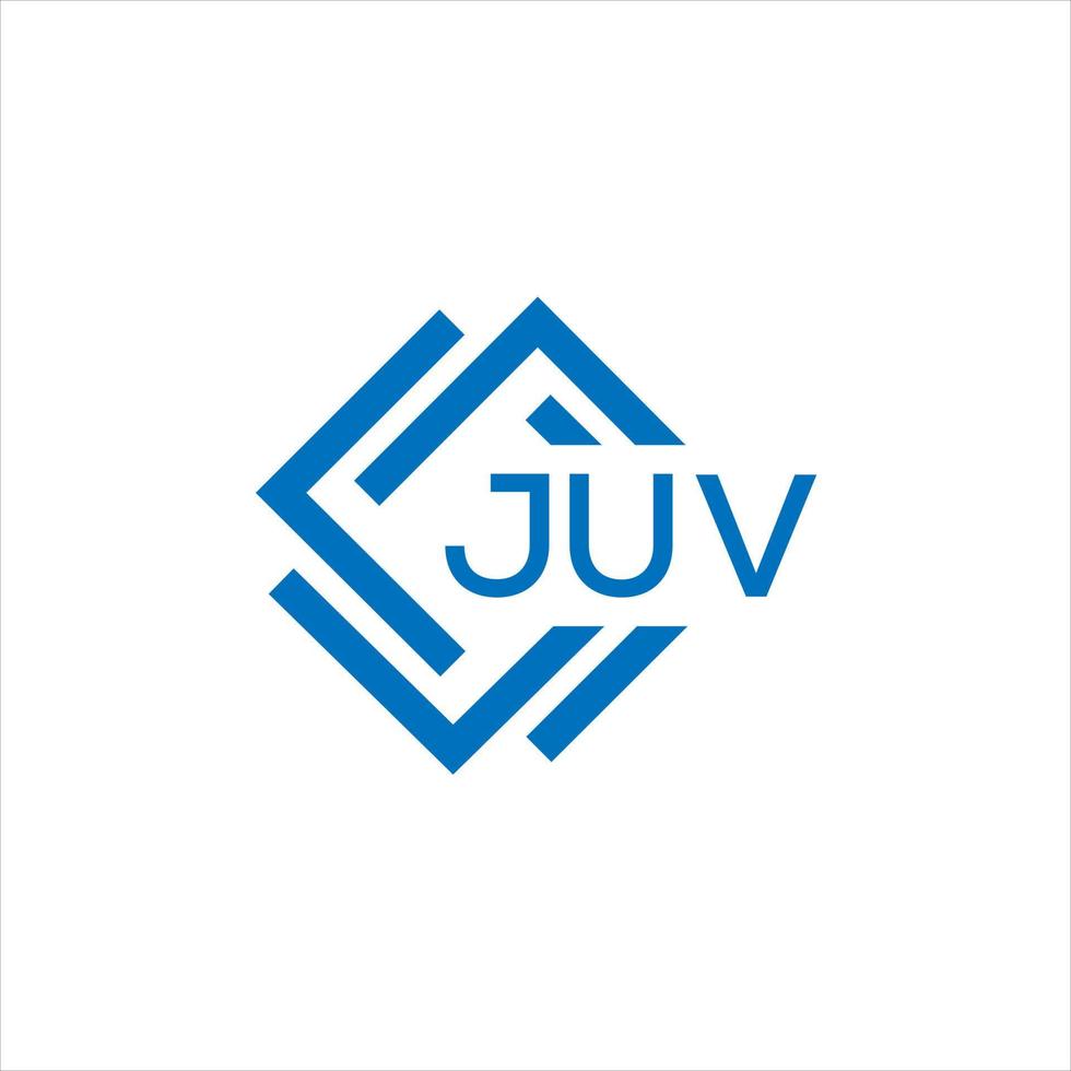 JUV letter logo design on white background. JUV creative circle letter logo concept. JUV letter design. vector
