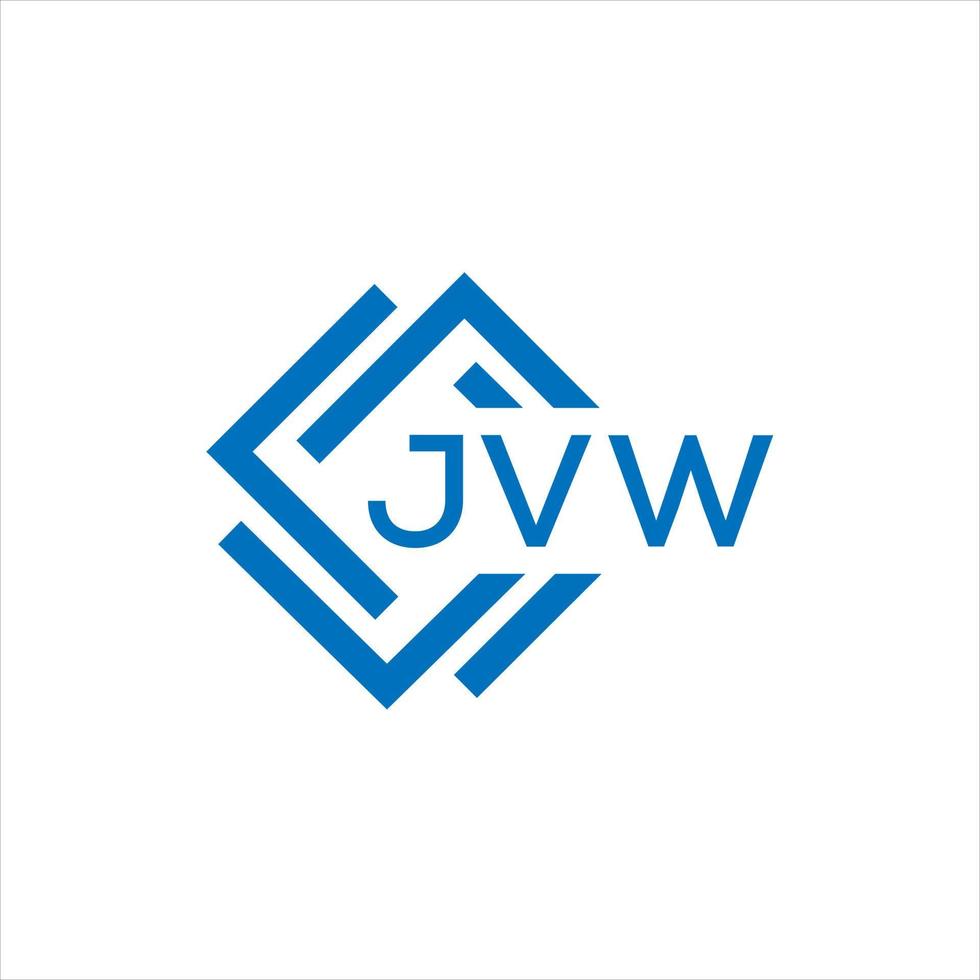 JVW letter logo design on white background. JVW creative circle letter logo concept. JVW letter design. vector