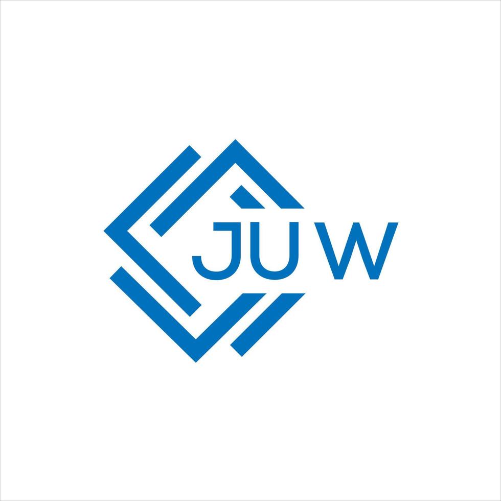 juw letra logo diseño en blanco antecedentes. juw creativo circulo letra logo concepto. juw letra diseño. vector