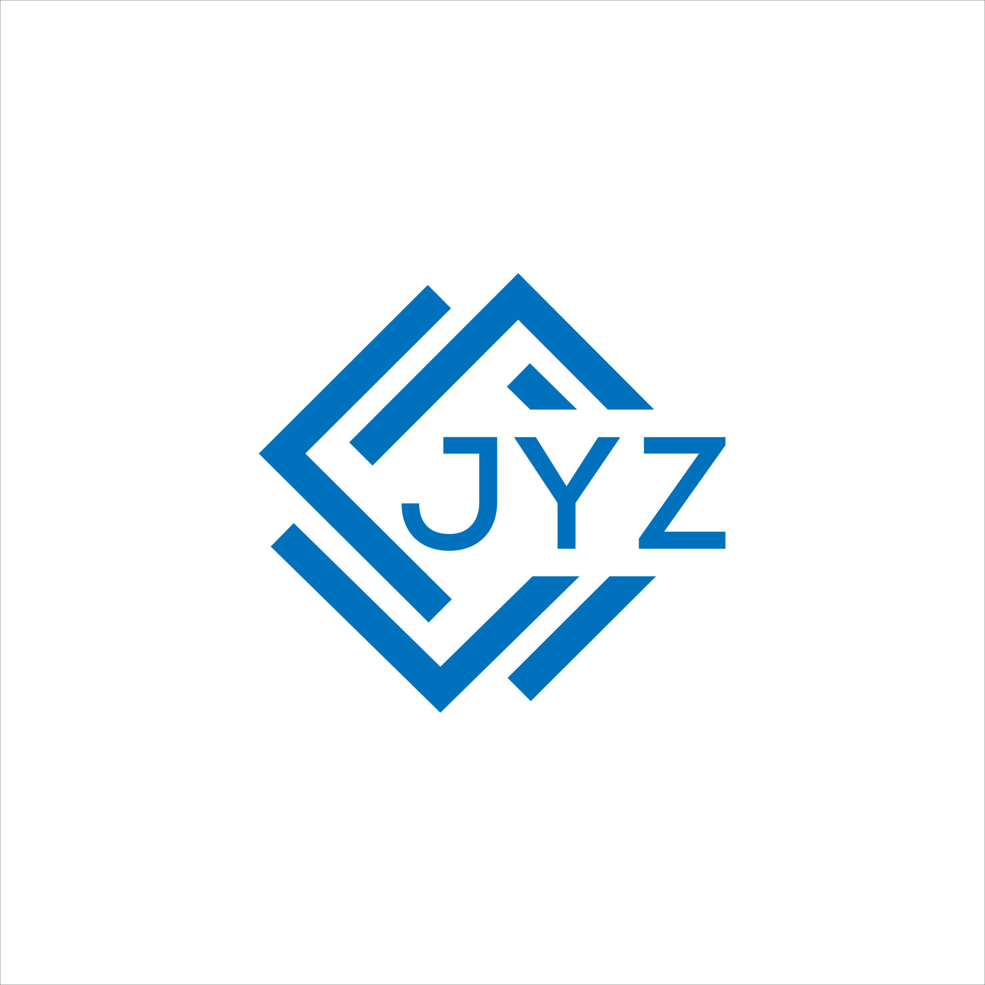 JYZ letter logo design on white background. JYZ creative circle letter ...
