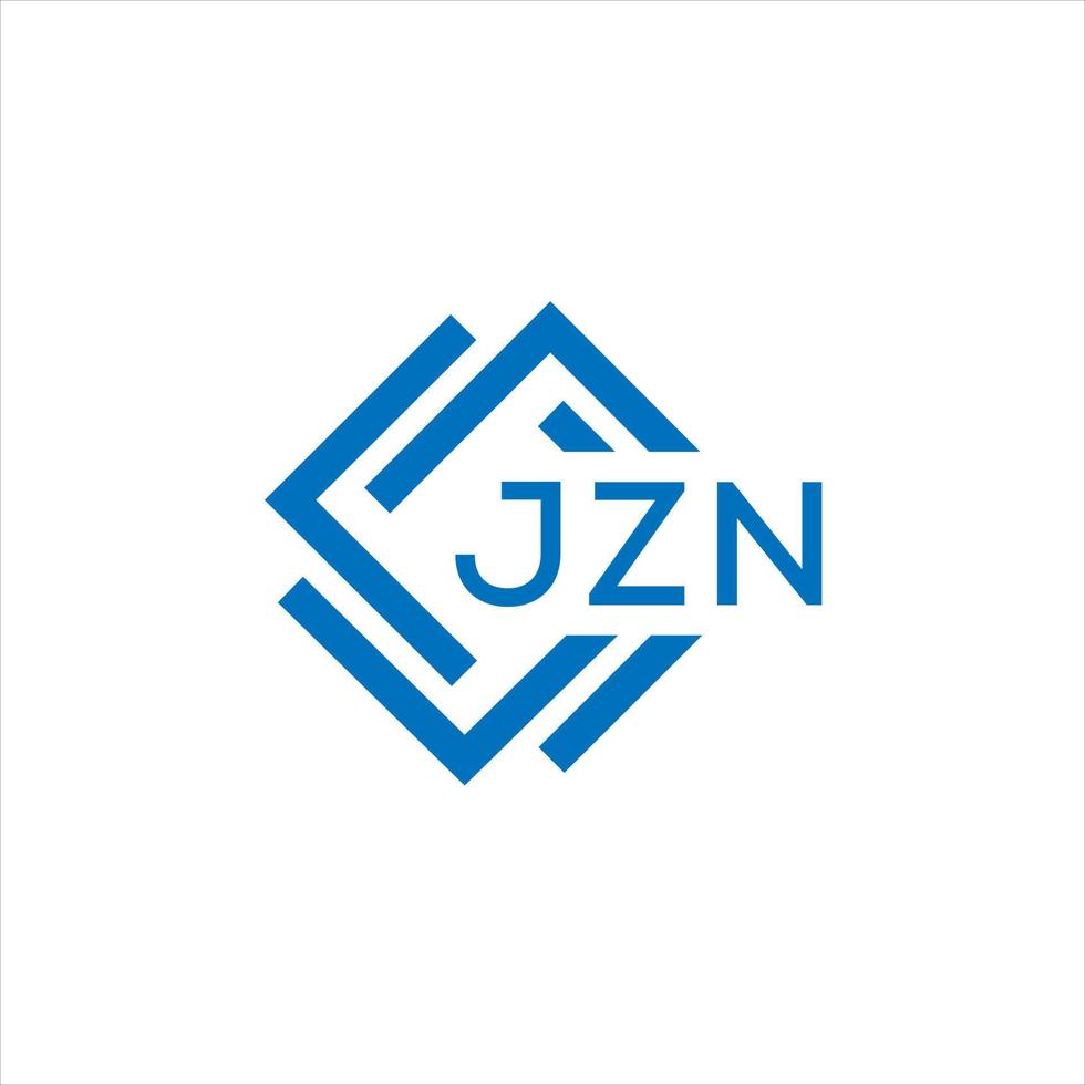 JZN letter logo design on white background. JZN creative circle letter logo concept. JZN letter design. vector