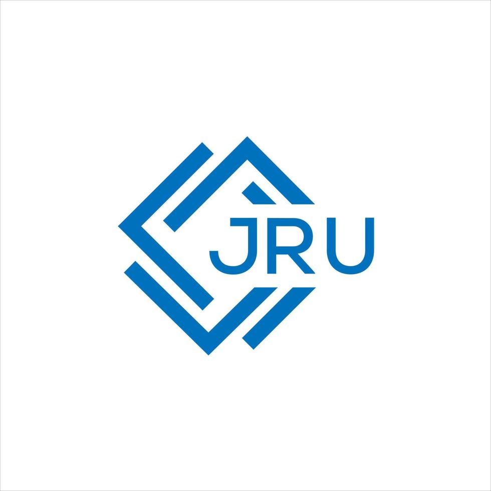 JRU letter logo design on white background. JRU creative circle letter logo concept. JRU letter design. vector
