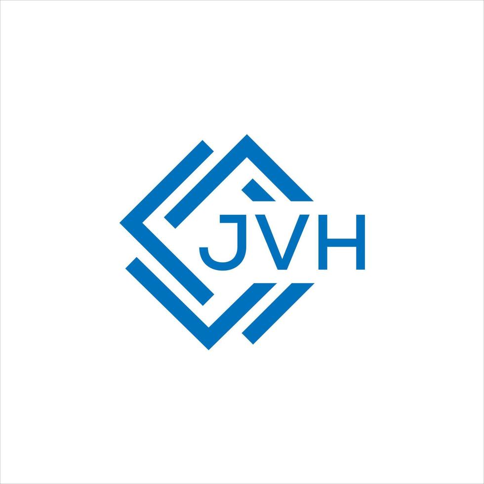 JVH letter logo design on white background. JVH creative circle letter logo concept. JVH letter design. vector