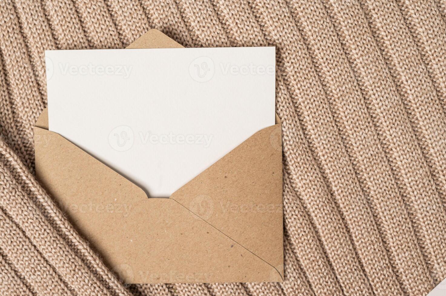 Greeting cards and blank envelopes photo