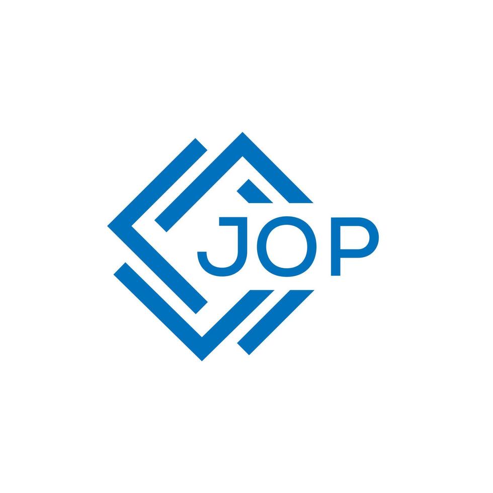 JOP letter logo design on black background. JOP creative circle letter logo concept. JOP letter design. vector