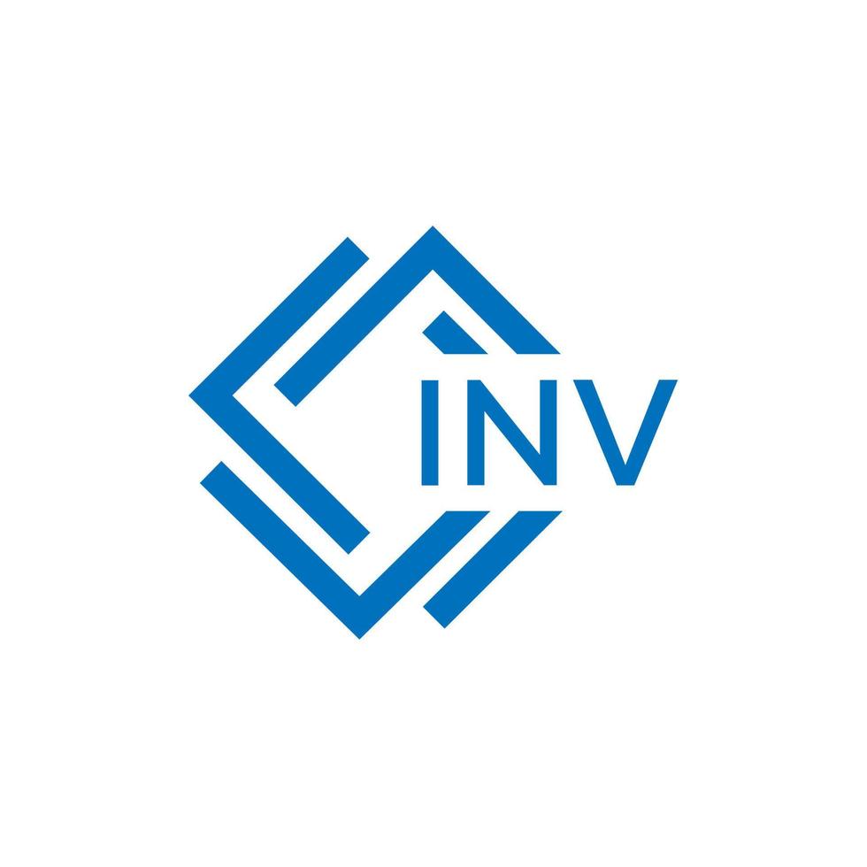 INV letter logo design on white background. INV creative circle letter logo concept. INV letter design. vector