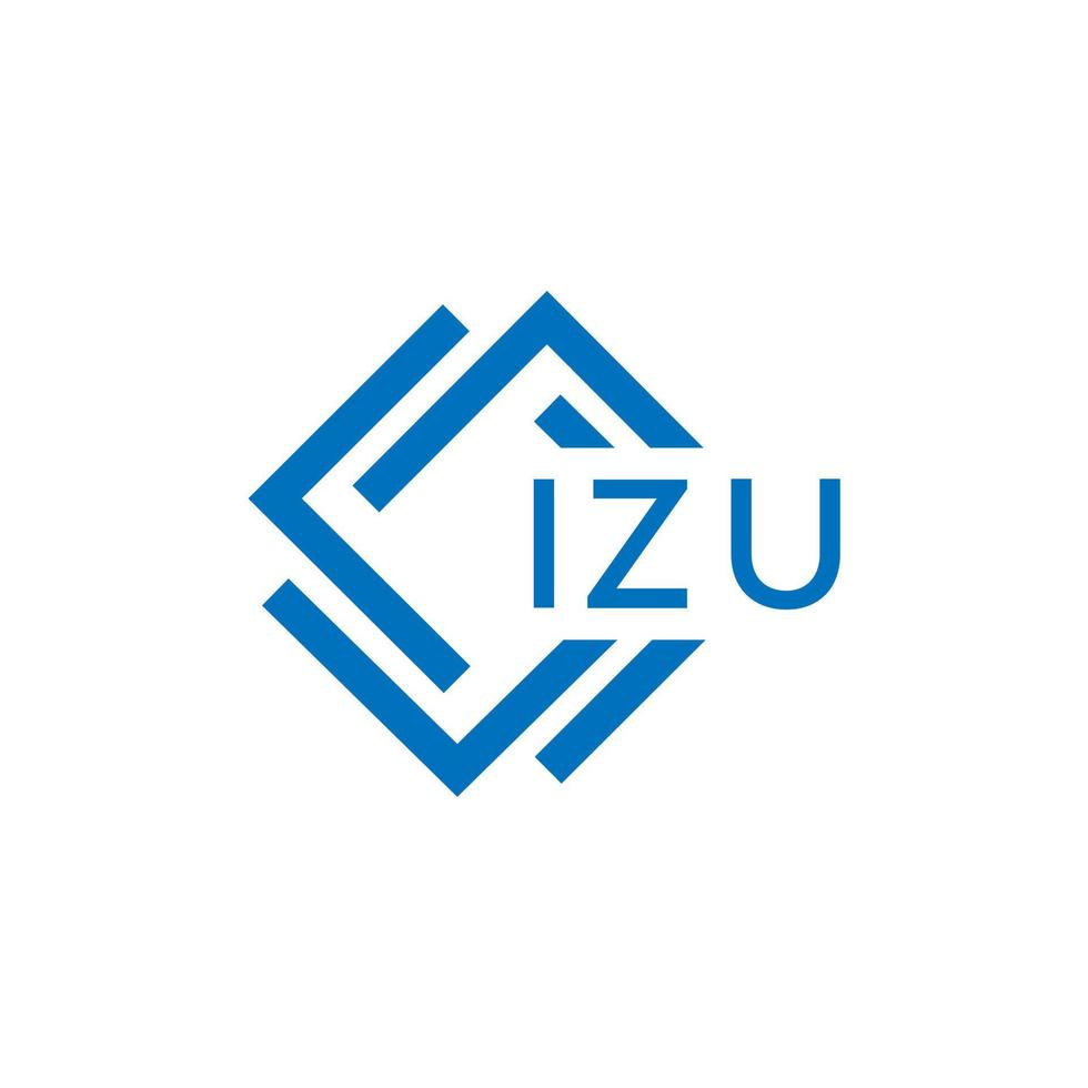 IZU creative circle letter logo concept. IZU letter design.IZU letter logo design on white background. IZU creative circle letter logo concept. IZU letter design. vector